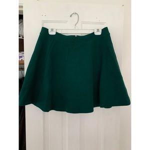 Hunter green circle skirt